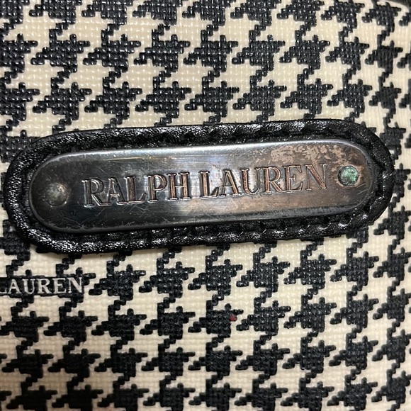 Ralph, Lauren, Black and ivory cosmetic bag with loops lightly used - Picture 6 of 7